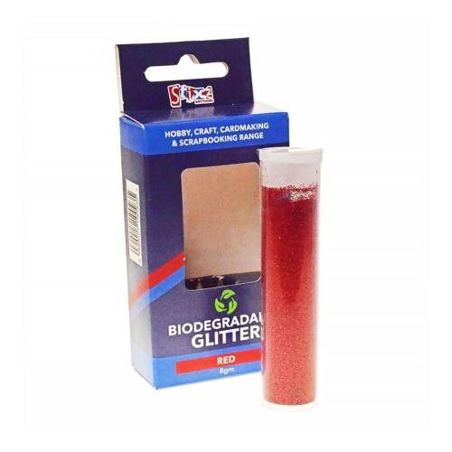 Eco crafting glitter plastic free red (B02)