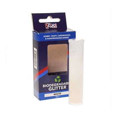 Eco crafting glitter plastic free white (B03)