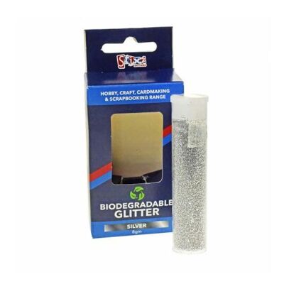 Eco crafting glitter plastic free silver (B05)