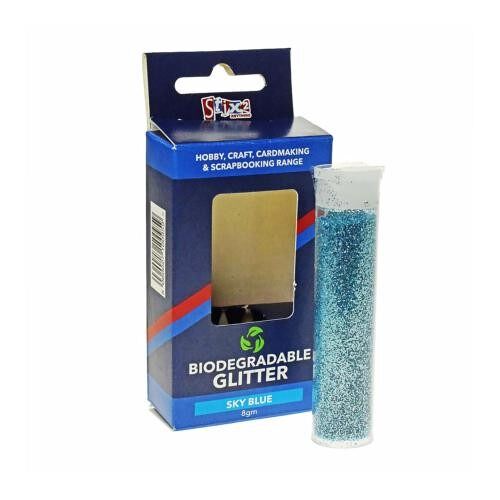 Eco crafting glitter plastic free sky blue (B07)