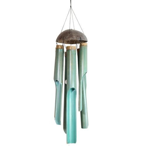 Bamboo windchime pale turquoise 110cm (BBAM38)