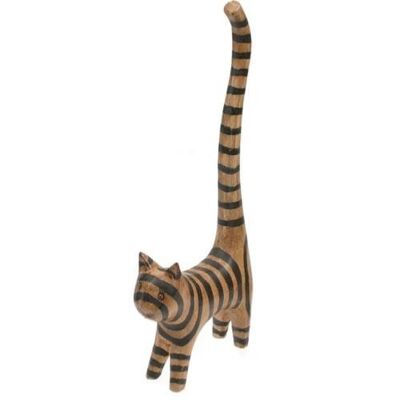 Ring holder, cat long tail striped 22cm (BCAT15)