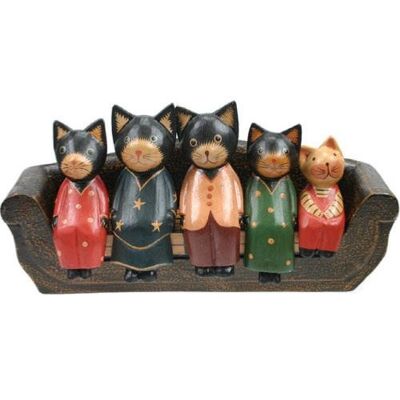 Cat family on sofa (BCAT26)