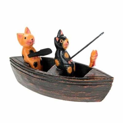 2 cats in boat (BCAT50)