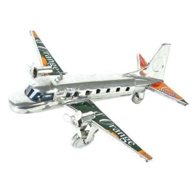 Plane recycled cans silver colour 20cm (BEZ006)