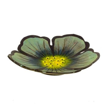 Porte-encens coco fleur peinte, motifs assortis (BNC2101) 3