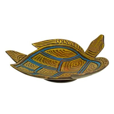 Coconut incense holder painted turtle, assorted designs (BNC2103)