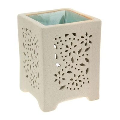 Oilburner cutwork square floral (CCUT006)