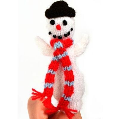 Christmas finger puppet snowman (CIAP032)