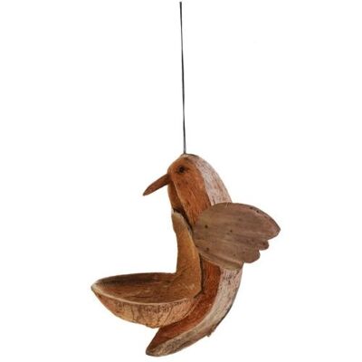 Coconut hanging bird feeder, bird design (CID004)