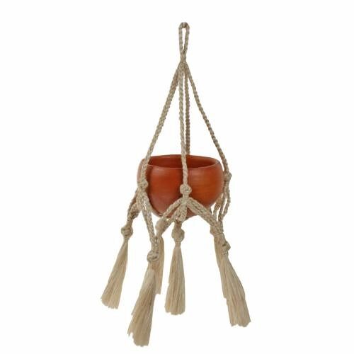 Hanging basket/sika, terracotta pot 6cm diameter (CJW001)