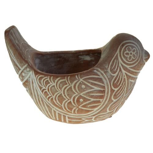 Terracotta planter bird 18x12x11cm (CJW037)