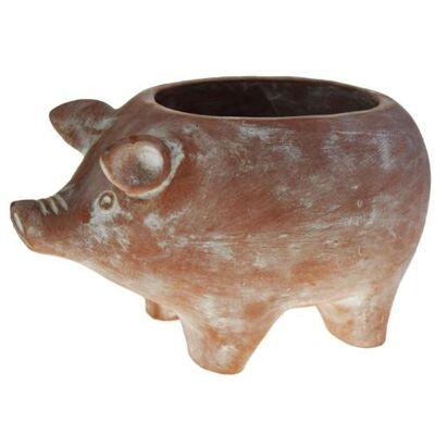 Terracotta planter pig 22x14x13cm (CJW044)