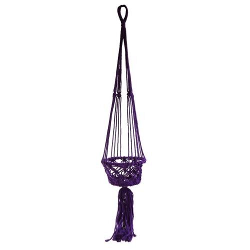 Hanging basket, macrame purple 17cm diameter (CM08)