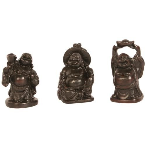 Resin laughing Buddha incense holder 3 assorted (CNVB801)