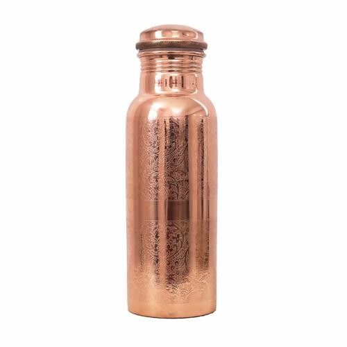 Copper water bottle, engraved, 600ml (COP01)