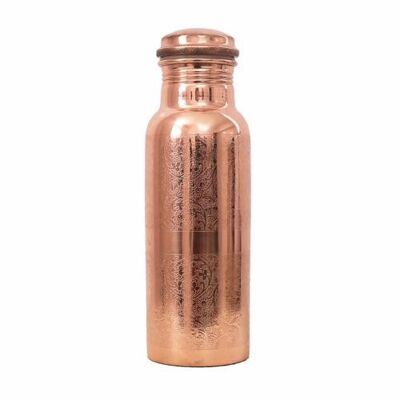 Copper water bottle, engraved, 600ml (COP01)