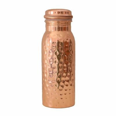 Copper water bottle, hammered, 600ml (COP02)