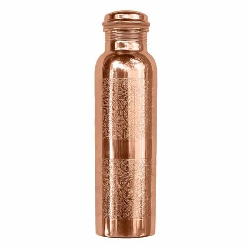 Copper water bottle, engraved, 900ml (COP04)