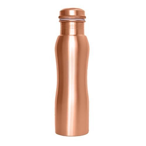 Copper water bottle, matt curve, 900ml (COP06)