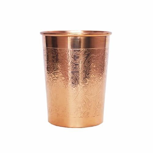 Copper cup, engraved, 300ml (COP07)