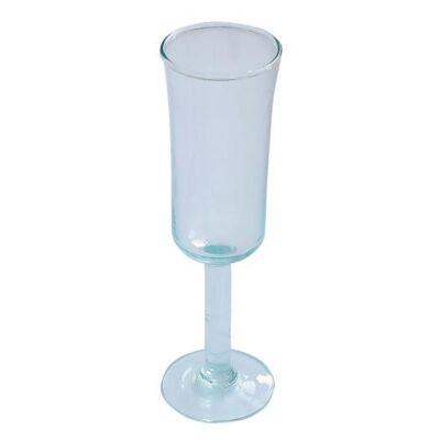 Champagne flute glasses recycled glass,19cm height, set of 4 (CR06SET)