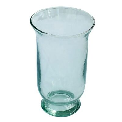 Vase/hurricane lamp recycled glass, 19cm height (CR12)