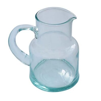 Jug/pitcher recycled glass, 15cm height (CR17)