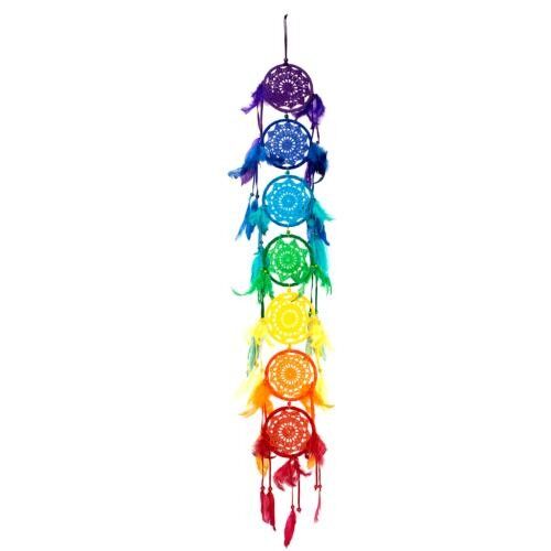 Buy wholesale Dreamcatcher 7tier rainbow colours each 12cm (DC2104)