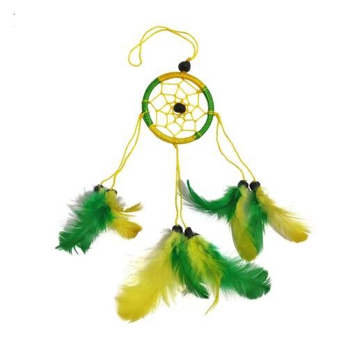 Dreamcatcher yellow & green 6cm (DCC05)