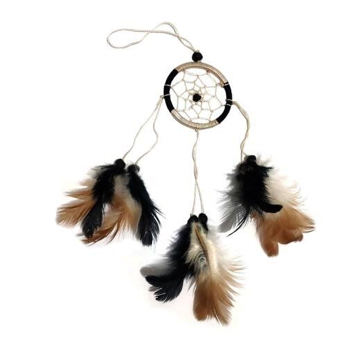 Dreamcatcher cream & black 6cm (DCC06)