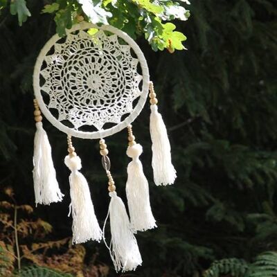 Dreamcatcher crochet with tassles + coins 22cm (DCW05)