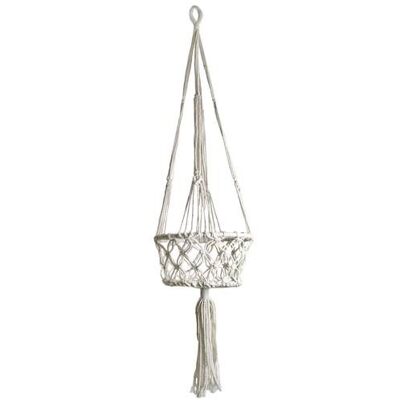 Hanging basket crochet 22cm diam 95cm length (DCW11)