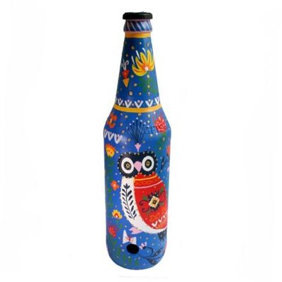 Incense burner bottle, painted, owl (DE10)