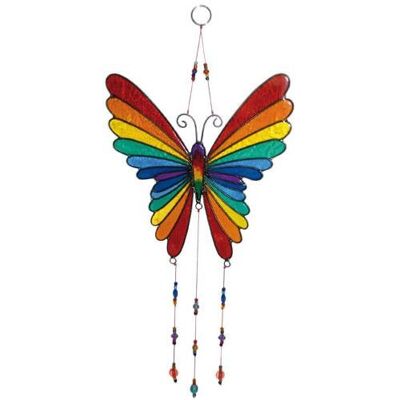 Rainbow Butterfly Suncatcher 31cm length (DNGQR50)