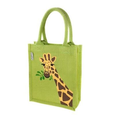 Jute shopping bag, small, giraffe (EA174)