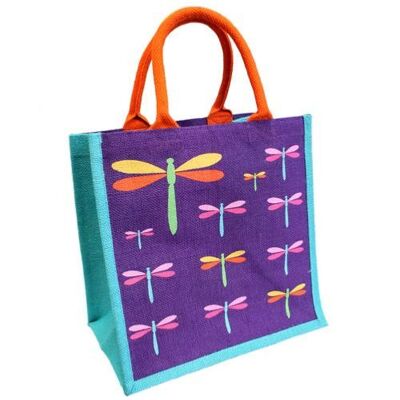 Jute shopping bag,dragonflies (EA19701)