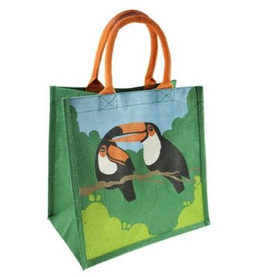 Jute shopping bag, toucan (EA2001)