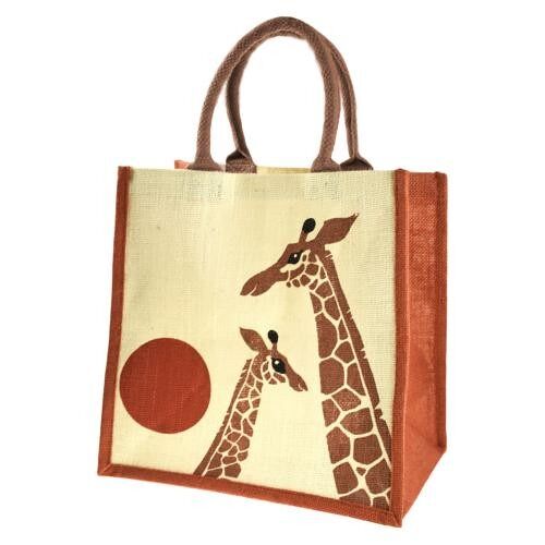 Jute shopping bag, giraffe (EA2003)