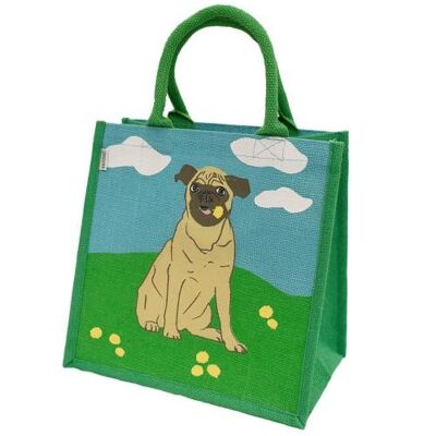Jute shopping bag, pug (EA2083)