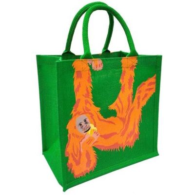 Jute shopping bag, orangutan (EA2201)