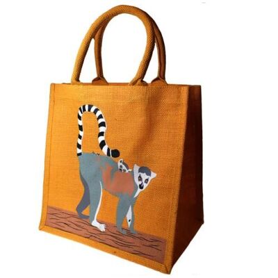Jute shopping bag, ring-tailed lemur (EA2202)