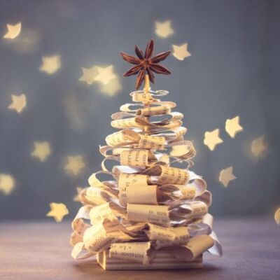Christmas card, Paper Tree (FMX04)