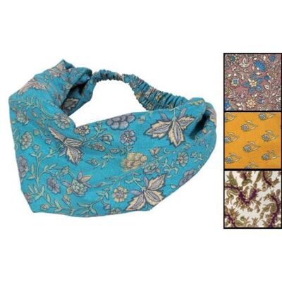 Headband silk sari assorted colours (FN1400)