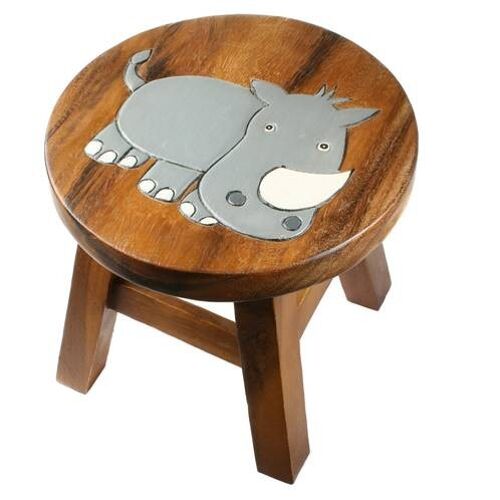 Child's wooden stool, rhinoceros (FWST1900)