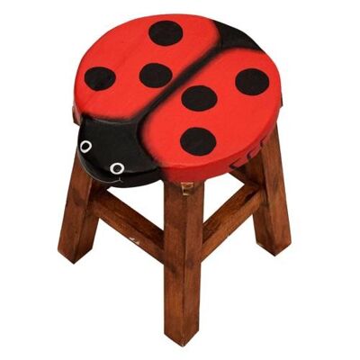 Child's wooden stool, ladybird (FWST2802)