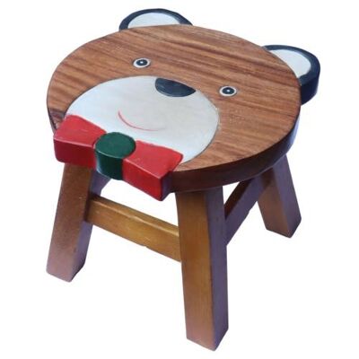 Child's wooden stool, bear (FWST2805)