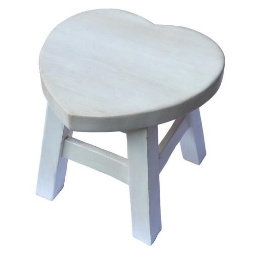 Child's wooden stool, heart (FWST2806)