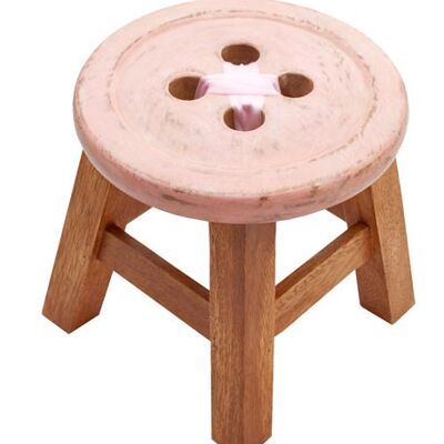 Child's Pink Button Stool (FWST838)