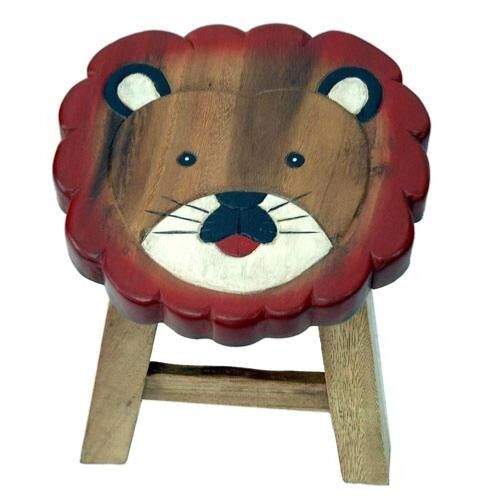 Child's wooden stool - lion (FWST855)